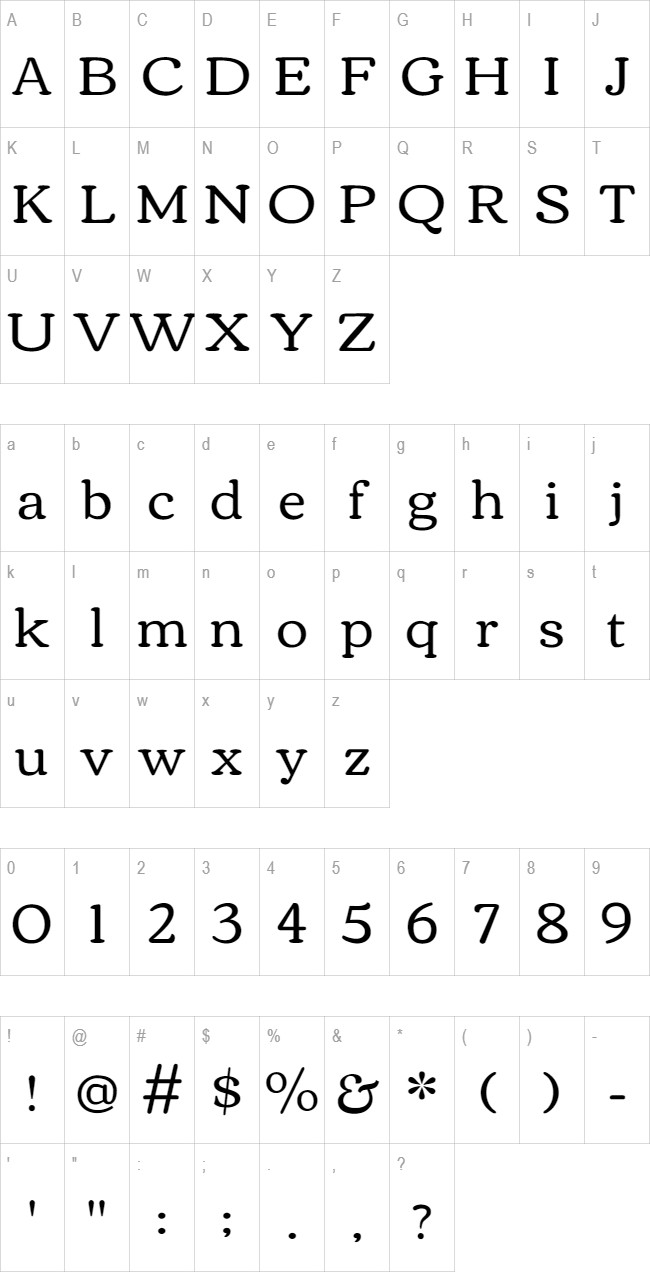 Corben glyph set