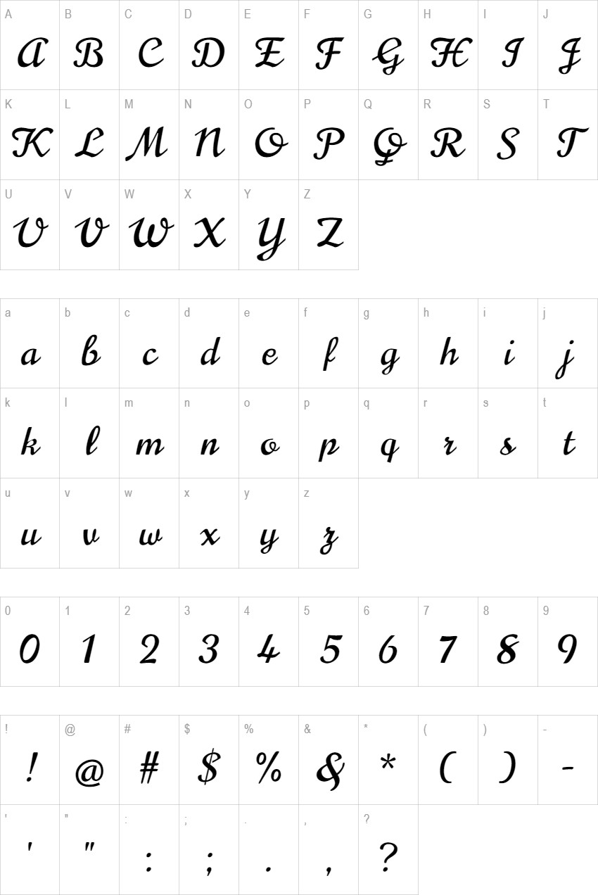 Norican glyph set